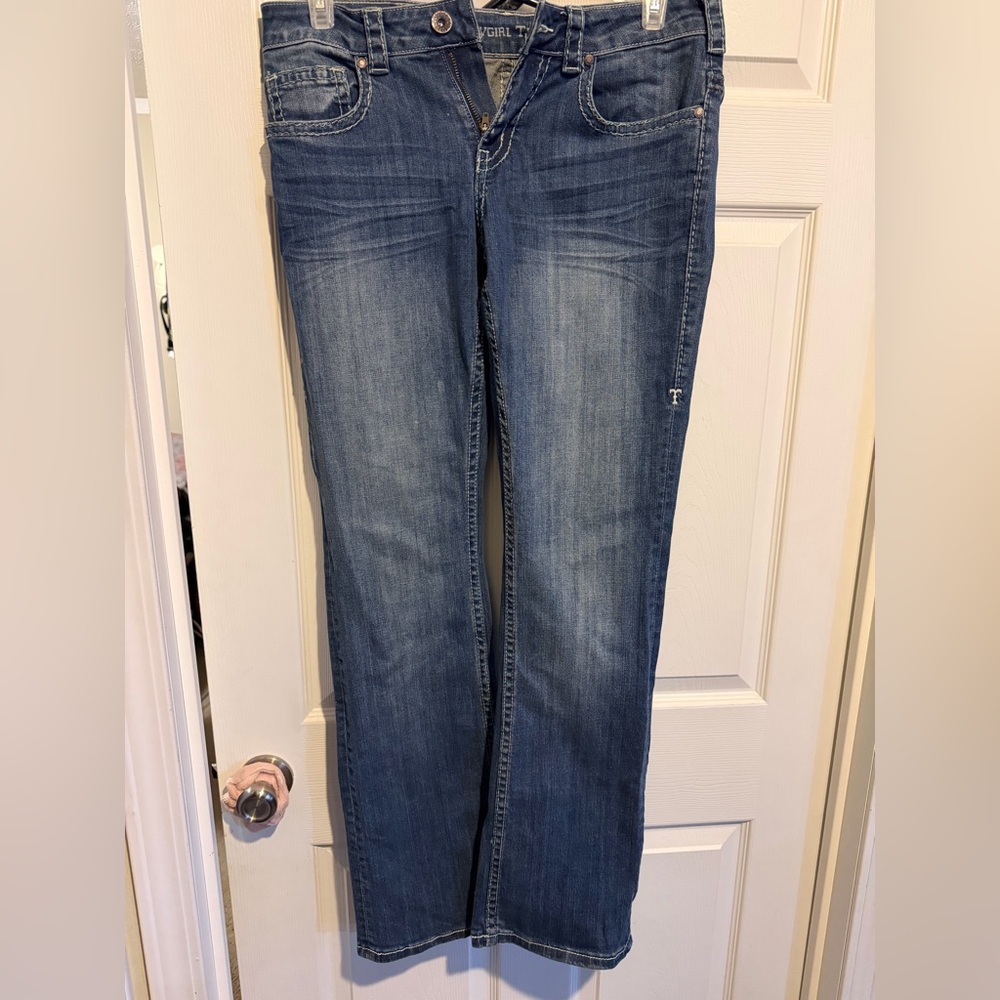 Cowgirl Tuff Classic Blue Straight Leg Jeans